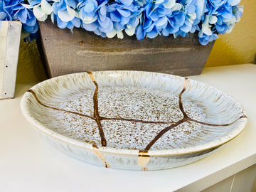 Kintsugi Bowl, Home Decor, Personalized Gifts, Gifts for Her, Wedding Gifts, Anniversary Gifts, Kintsugi Repaired Grey Patterned Bowl